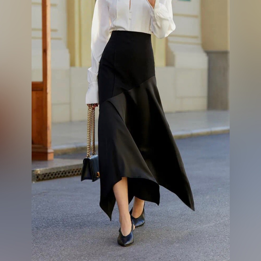 Hanky Hem Solid Skirt